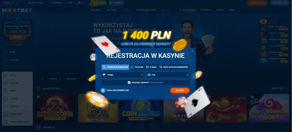 mostbet 30 free spins bez depozytu